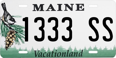 ME license plate 1333SS