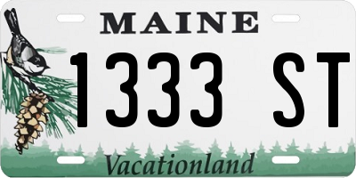 ME license plate 1333ST