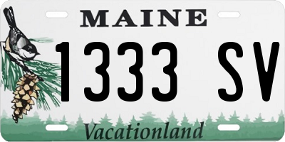 ME license plate 1333SV