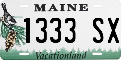 ME license plate 1333SX