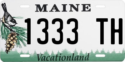 ME license plate 1333TH