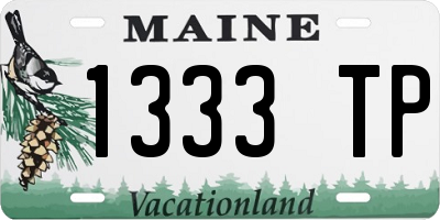 ME license plate 1333TP
