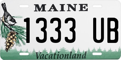 ME license plate 1333UB