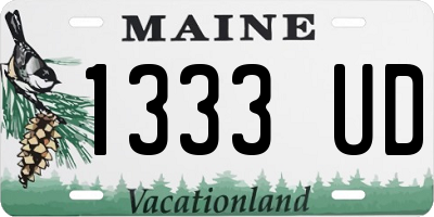 ME license plate 1333UD