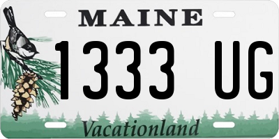 ME license plate 1333UG
