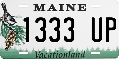 ME license plate 1333UP