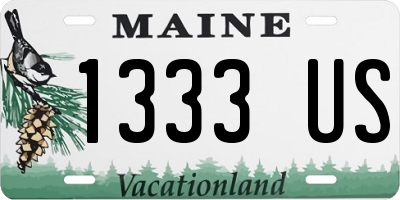 ME license plate 1333US