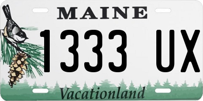 ME license plate 1333UX