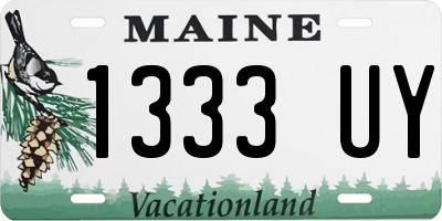 ME license plate 1333UY