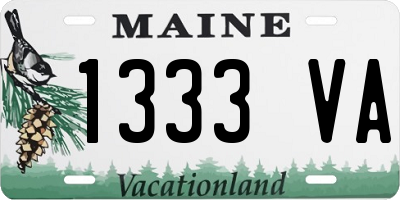 ME license plate 1333VA