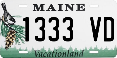 ME license plate 1333VD