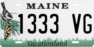 ME license plate 1333VG