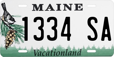 ME license plate 1334SA