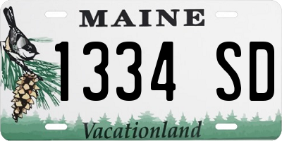 ME license plate 1334SD