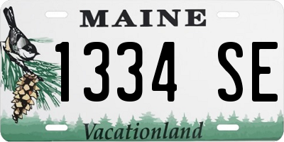 ME license plate 1334SE