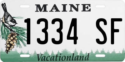 ME license plate 1334SF