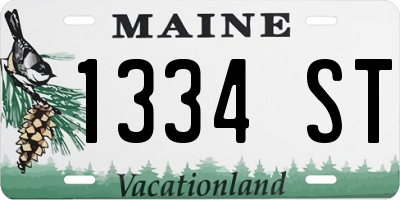 ME license plate 1334ST