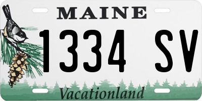 ME license plate 1334SV