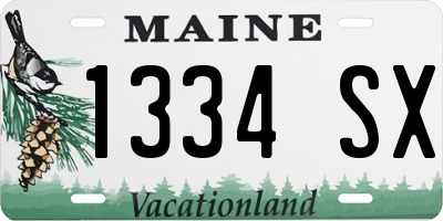 ME license plate 1334SX