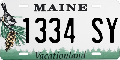 ME license plate 1334SY