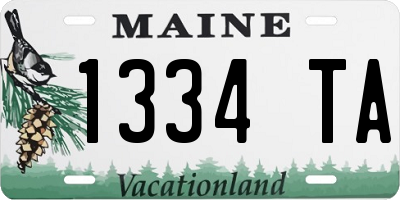 ME license plate 1334TA