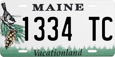ME license plate 1334TC
