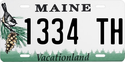 ME license plate 1334TH