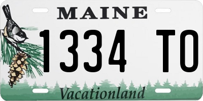ME license plate 1334TO