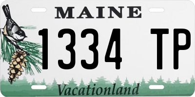 ME license plate 1334TP