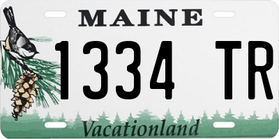 ME license plate 1334TR