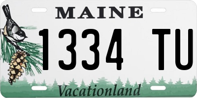 ME license plate 1334TU