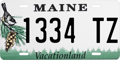 ME license plate 1334TZ