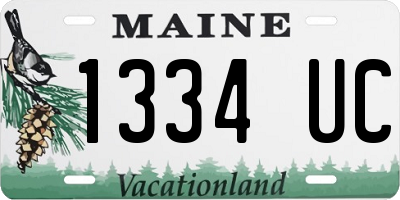ME license plate 1334UC