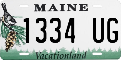 ME license plate 1334UG