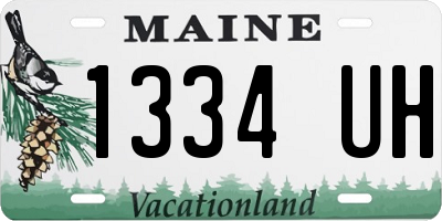 ME license plate 1334UH