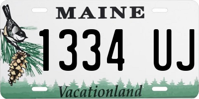 ME license plate 1334UJ