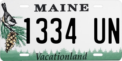 ME license plate 1334UN