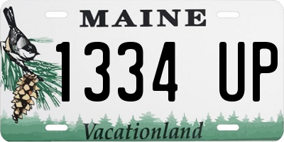ME license plate 1334UP