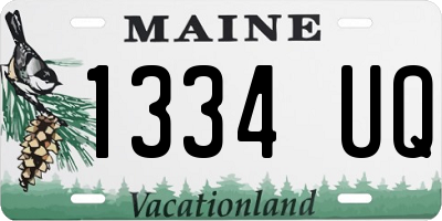 ME license plate 1334UQ