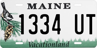 ME license plate 1334UT