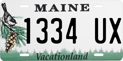 ME license plate 1334UX