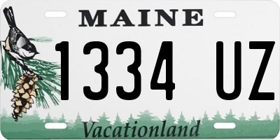 ME license plate 1334UZ