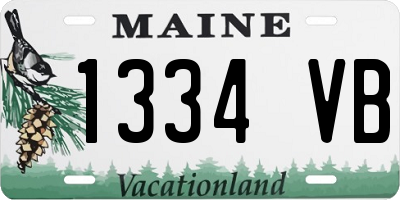 ME license plate 1334VB