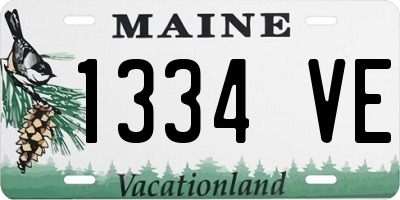 ME license plate 1334VE