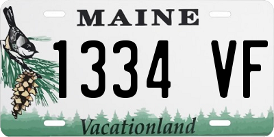 ME license plate 1334VF