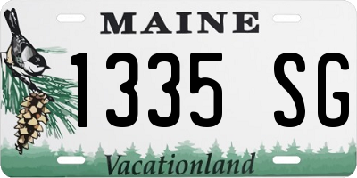 ME license plate 1335SG