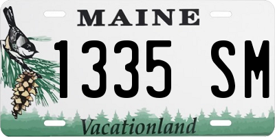 ME license plate 1335SM