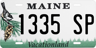 ME license plate 1335SP