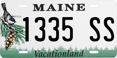 ME license plate 1335SS