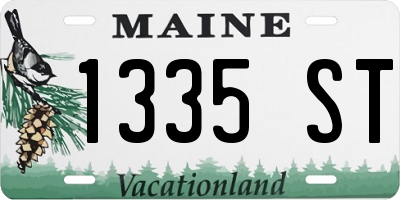 ME license plate 1335ST